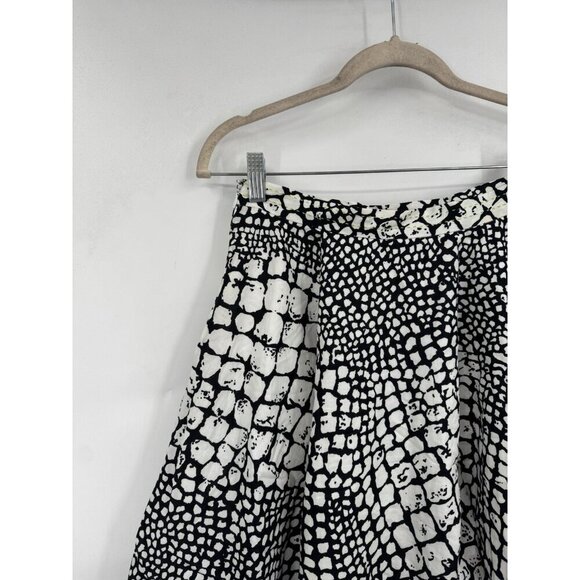 Edma Esyllte Anthropologie Skirt Women 6 Black Ivory Y2K Retro Preppy Funky - Picture 8 of 10